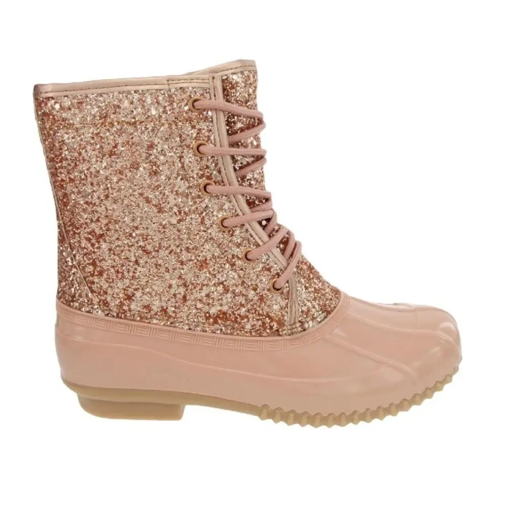 Sugar Women's Glitter Duck Boots sz 8 Waterproof NEW #G940